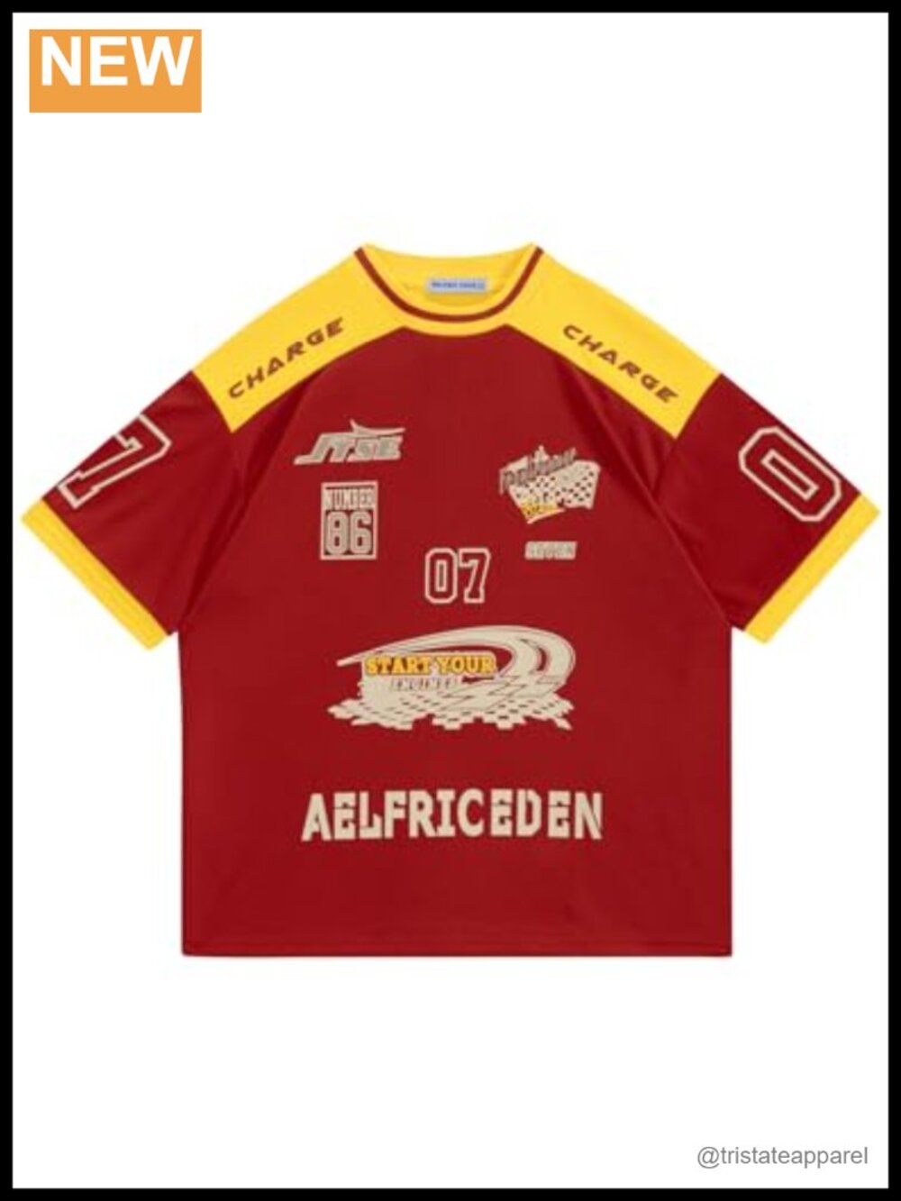 Aelfric Eden Unisex Graphic Jersey Oversized T-Shirt Streetwear Vintage Tee